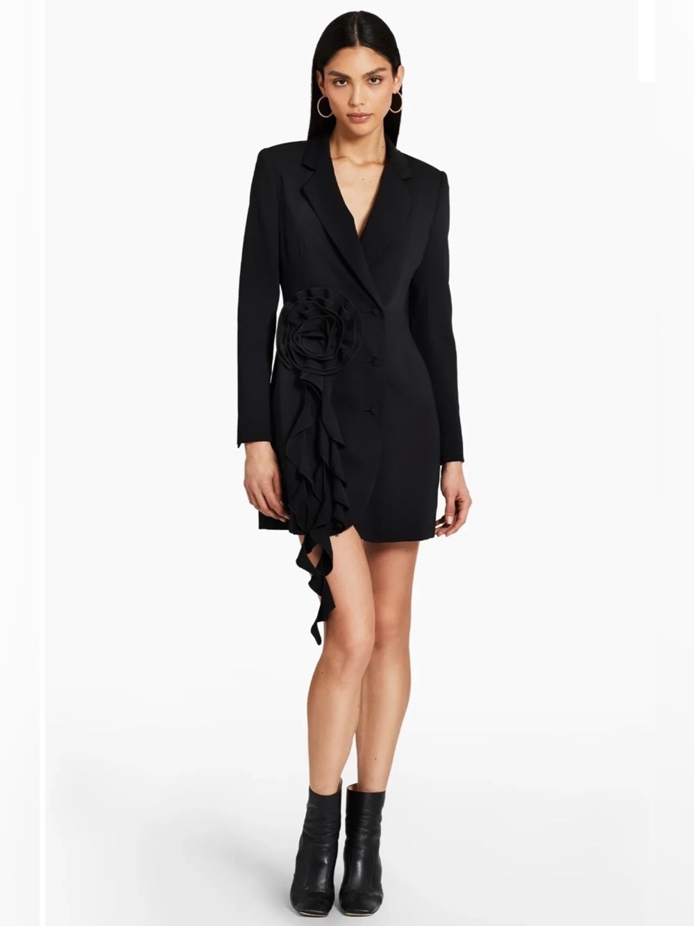 Amanda Uprichard Black Parnell Blazer Dress XS Modern Career Feminine Designer